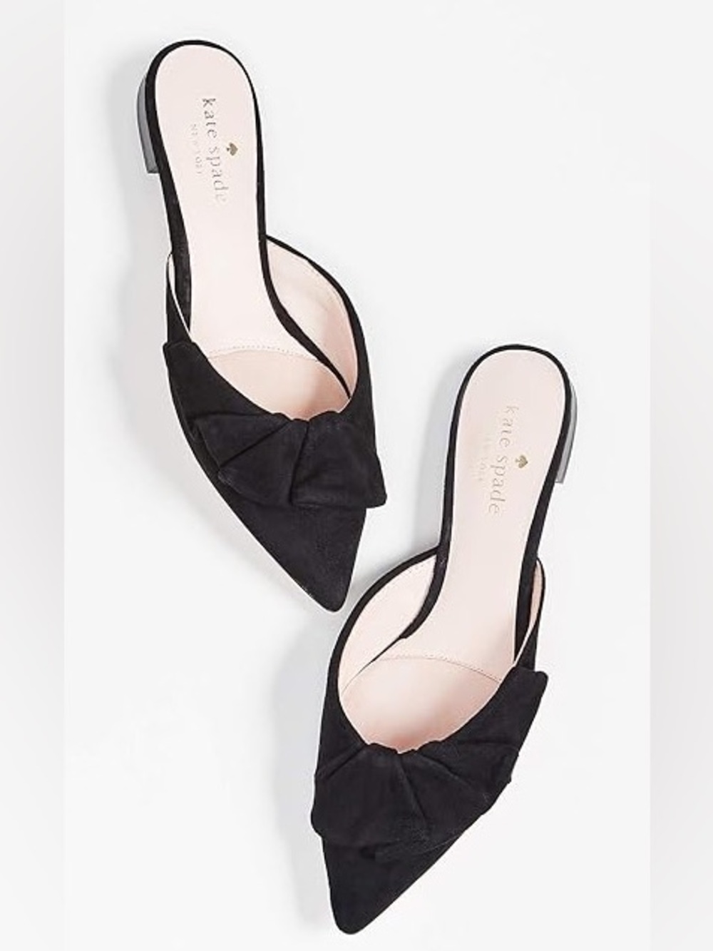 Kate Spade New York BLACK Women's Fayrn Point Toe Mules, US 7.5 M